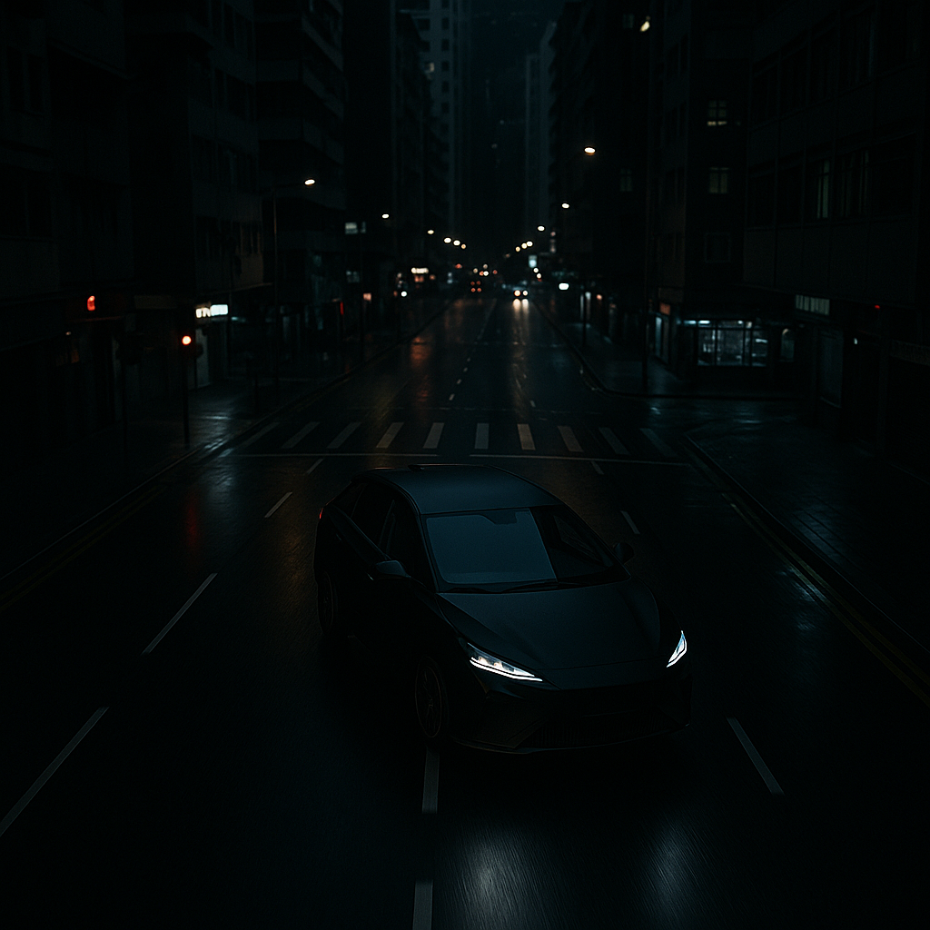MTC Transit Vehicle at Night